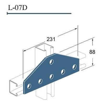 Αγορά 4 τρύπες 5 τρύπες 6 τρύπες Tee Gusset Plate Strut Channel Fittings online manufacture